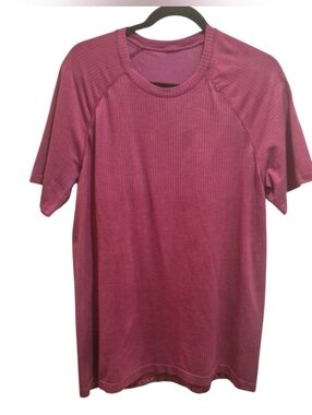 Lululemon Men's Vent Tech Size Large Pink Red Short Sleeve Tee Shirt Swiftly Run